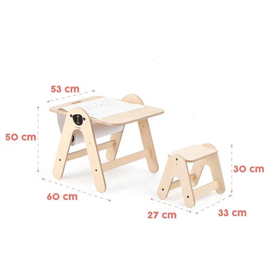 Tisch mit Tafel Massam Bear