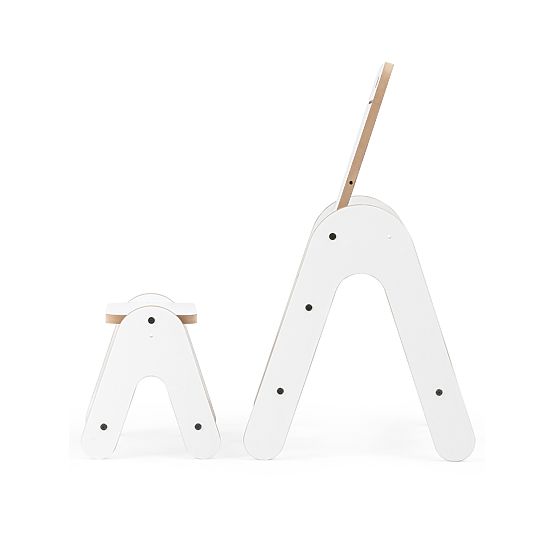 Tisch mit Tafel Massam - Weiß