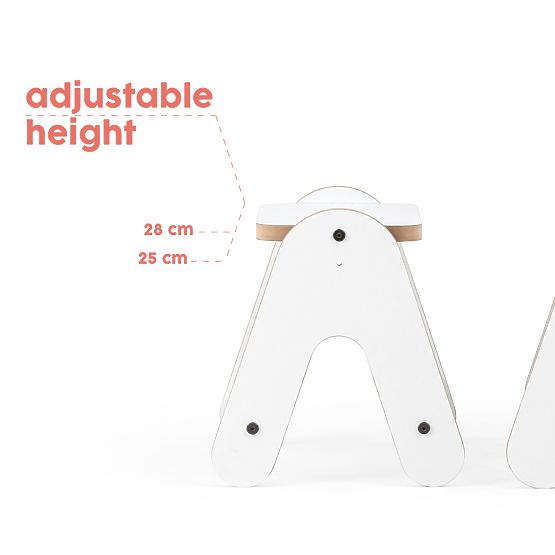 Tisch mit Tafel Massam - Weiß