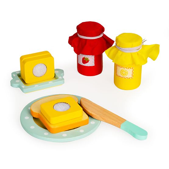 Toaster aus Holz mit Zubehör