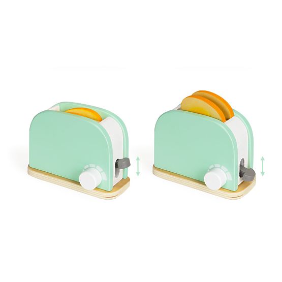 Toaster aus Holz mit Zubehör