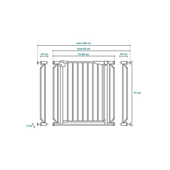 Tür-/Treppensicherheitsbarriere – weiß