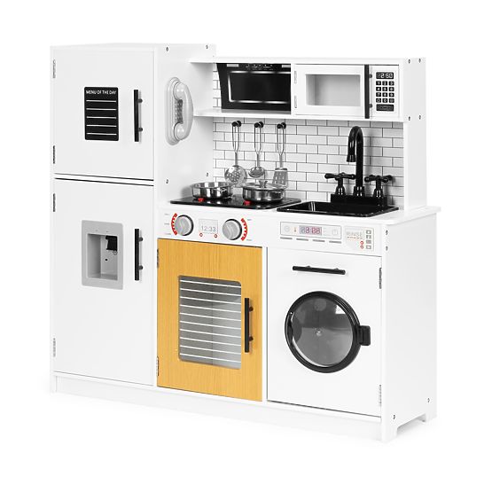 Große Holzküche für Kinder + Geräusche und Lichter ECOTOYS