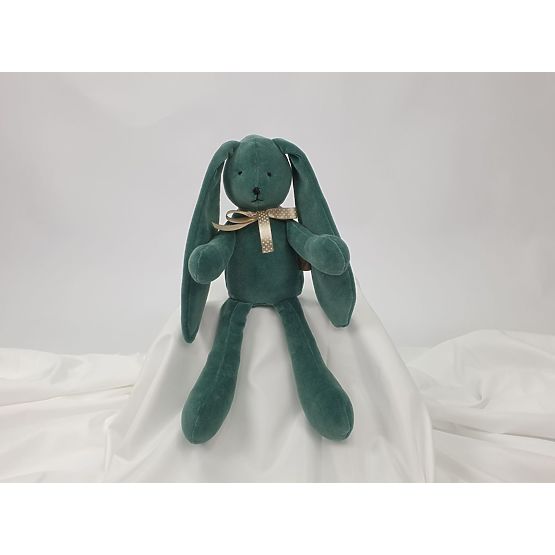 Veloursspielzeug Hase 35 cm - grün