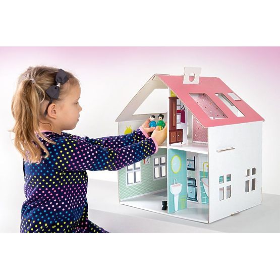 Verträumt - Puppenhaus aus Pappe für Kinder