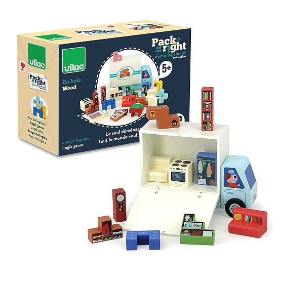 Vilac Holzlogikspiel Pack es richtig! Umzugshelfer