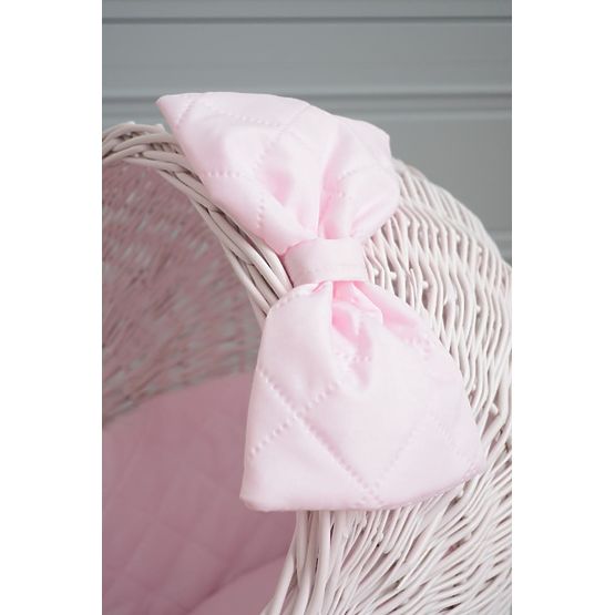 Hoher Korbwagen für Puppen – rosa