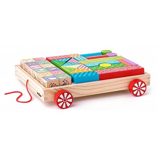 Wagen mit Bausteinen 35 Stk.