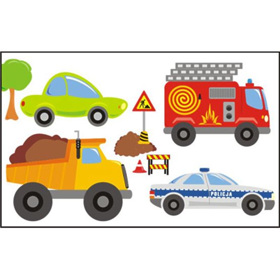 Wandaufkleber Autos in der Stadt
