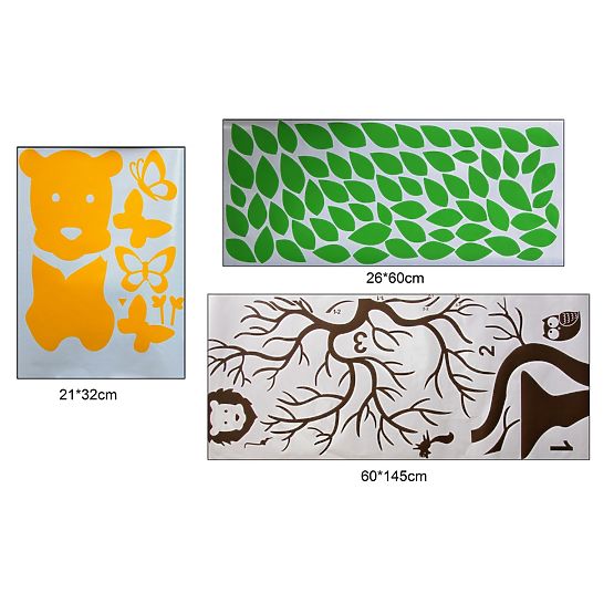 Wandaufkleber Baum und Löwe