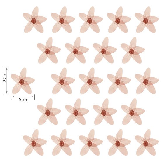 Wandaufkleber-Set - Rosa Vergissmeinnicht 23-tlg