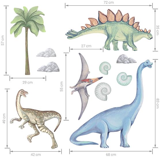 Wandaufkleber - Dinosaurier