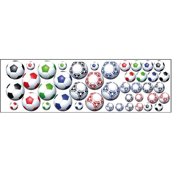 Wandaufkleber Fußbälle