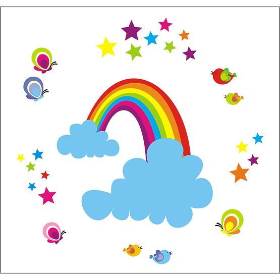 Wandaufkleber Regenbogen