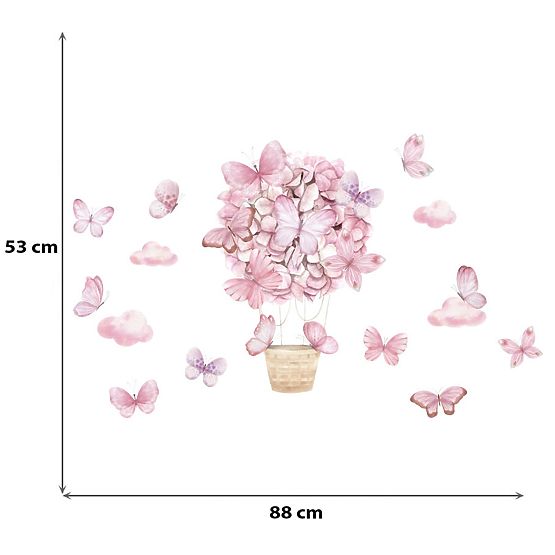 Wandaufkleber - Rosa Schmetterlinge