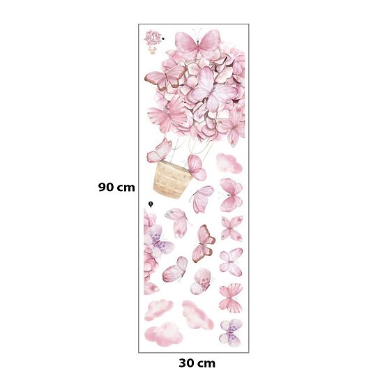 Wandaufkleber - Rosa Schmetterlinge
