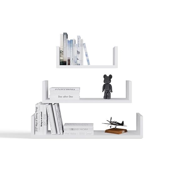 Wandregal-Set MOBI 3P WEISS