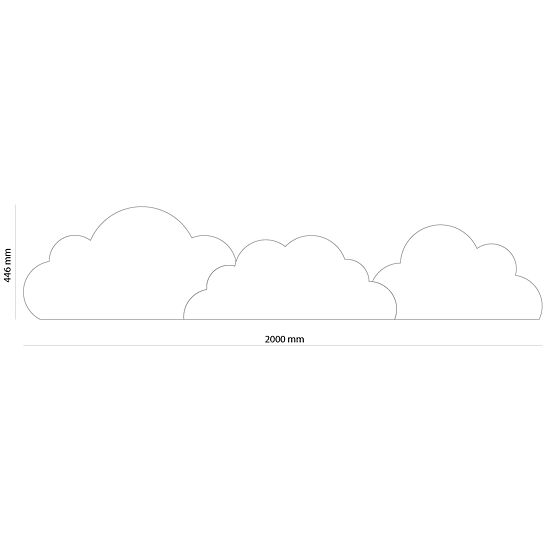 Schaumstoffschutz für die Wand hinter dem Bett Clouds - rosa