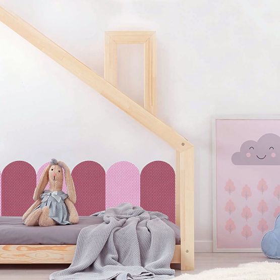 Wandschutz aus Schaumstoff – rosa Paneele