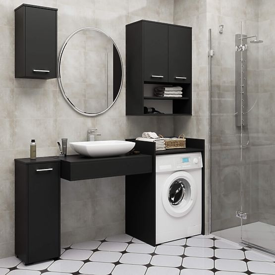 WASCHMASCHINENSCHRANK FIN SCHWARZ