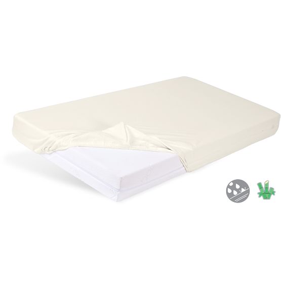 Wasserdichtes Bambus-Spannbetttuch in der Größe 140x70 - Beige