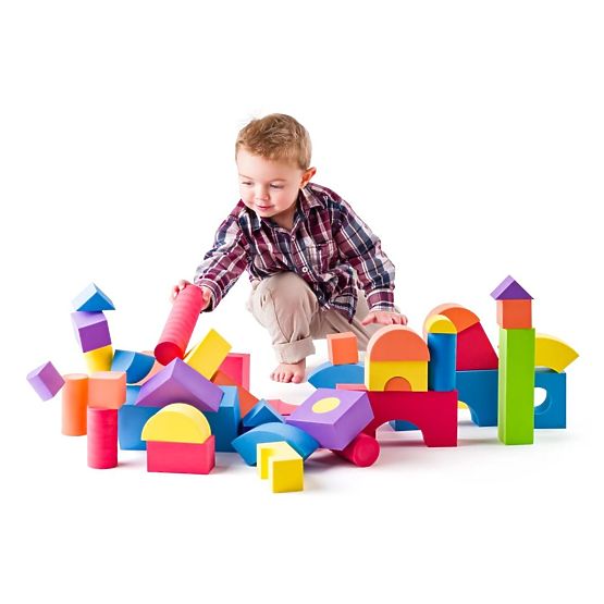 Weiche Schaumstoffbausteine für Kinder 54 Stk.