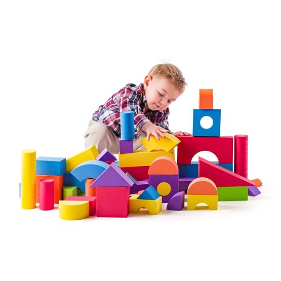 Weiche Schaumstoffbausteine für Kinder 54 Stk.