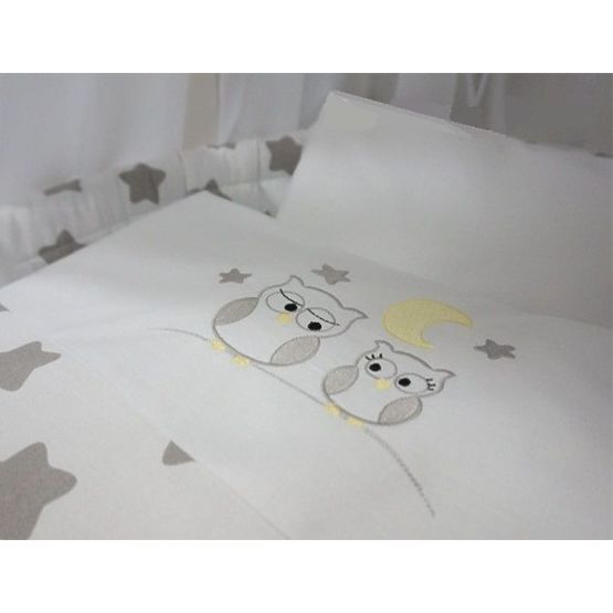 Weiden Kinderbett mit ausrüstung für baby - grey eulen