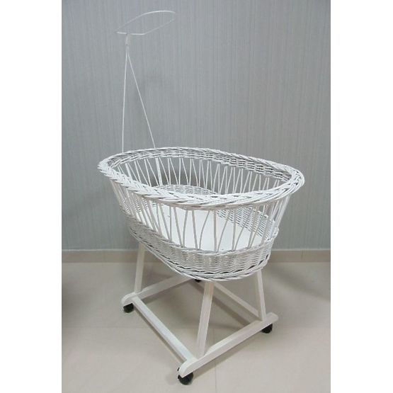 Weiden Kinderbett mit ausrüstung für baby - grey sterne