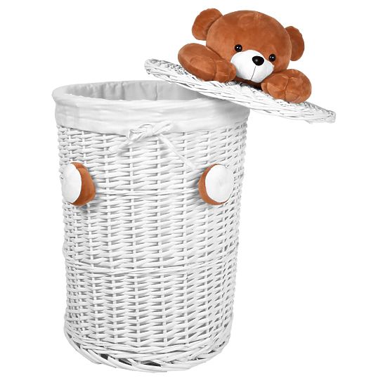 Weidenkorb mit Teddybär 75L