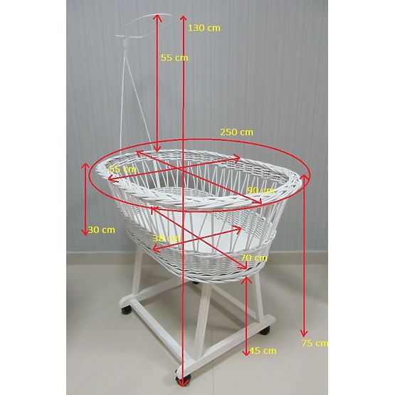 Weidenkorb Teddy für Babys – Naturfarbe mit beiger Ausstattung