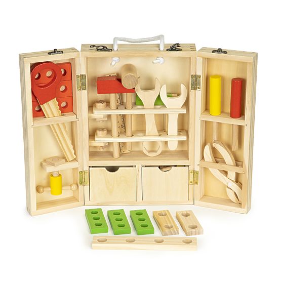 Werkzeugset aus Holz für Kinder