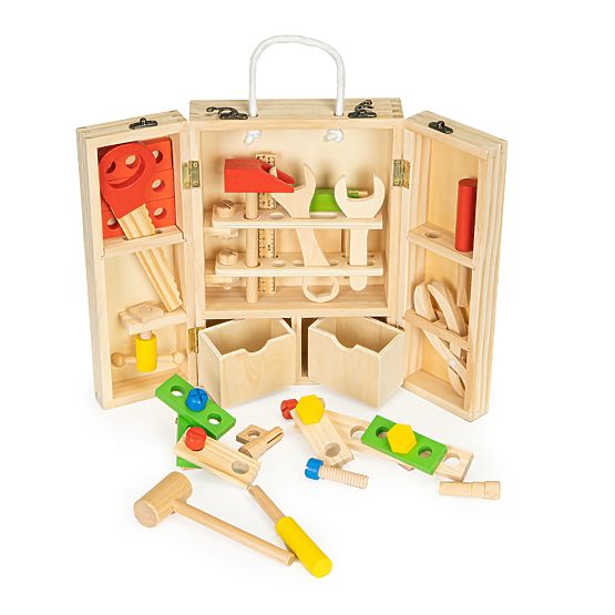 Werkzeugset aus Holz für Kinder