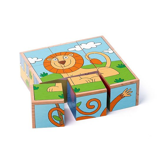 Würfelpuzzle exotische Tiere
