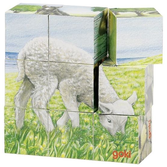 Würfelpuzzle mit Schaf