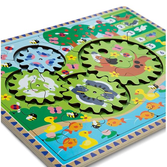 Zahnrad-Puzzle Tier-Rennen
