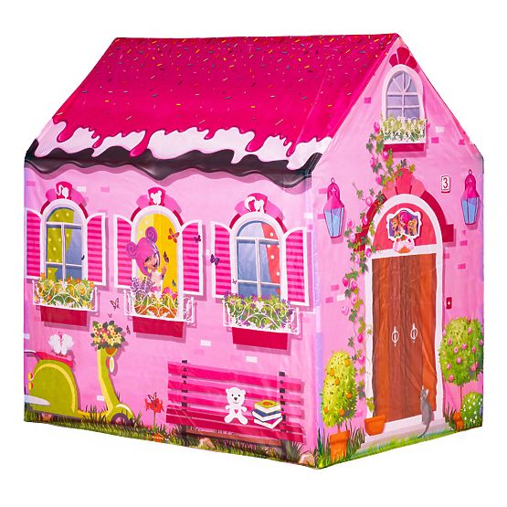 Zelt für Kinder - rosa Haus