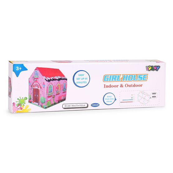 Zelt für Kinder - rosa Haus