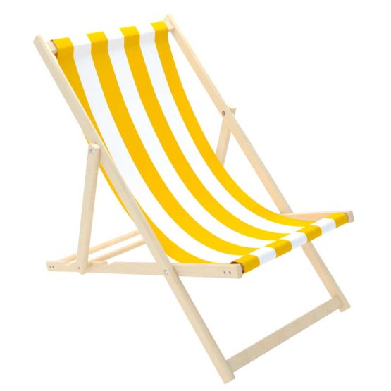 Strandkorb Streifen - gelb-weiß
