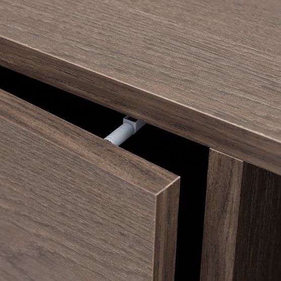 Zweiflügeliger TV-Schrank mit Schublade Kanso, Eiche Baltic Storm