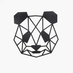 Geometrische Malerei aus Holz - Panda - verschiedene Farben, Elka Design