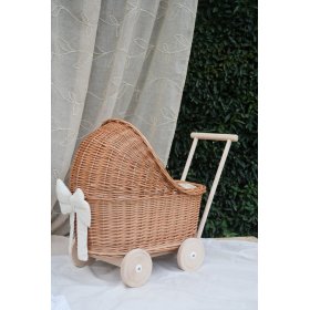 Korbwagen für Puppen – naturbelassen, Ourbaby