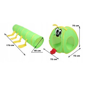 Kinder Zelt + Tunnel - tausendfüßler 2v1