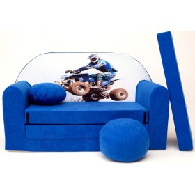 Kindersofa Racer -blau