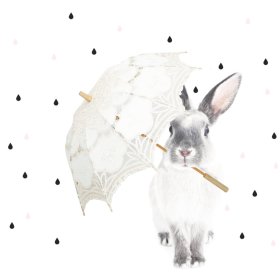 Wanddekoration DEKORNIK - Harrys Kaninchen im Regen