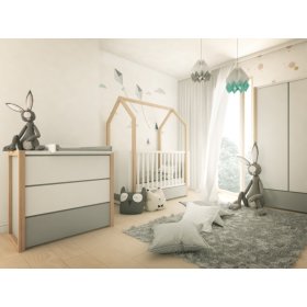 Mitwachsendes Kinderbett mit Schublade Pinette, Bellamy