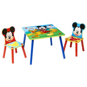 Kinder Platte mit Stühlen Mickey Mouse