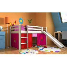 Kinderbett Hochbett Ourbaby Modo mit Rutsche - weiß, Litdrew
