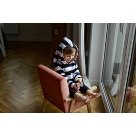Retro-Kindersessel Velvet – Lachs, Modelina Home