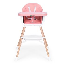 2-in-1 Kinderhochstuhl rosa ECOTOYS